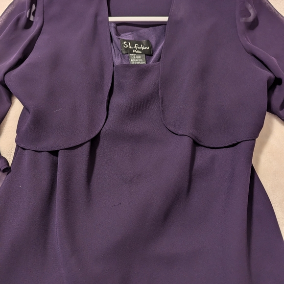 ✨3/$15✨ S.L. Fashions Petite Women's Dress with Cover - Picture 7 of 12